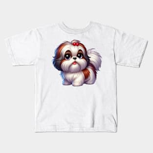 Cute Shih Tzu Kids T-Shirt